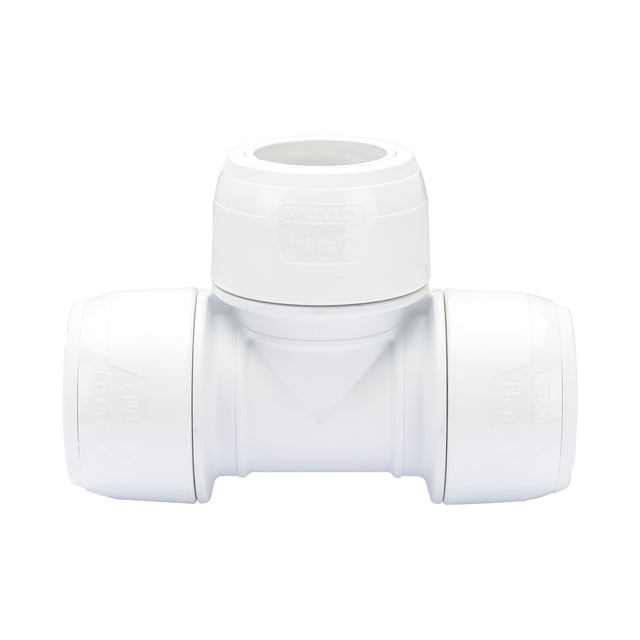 Hep2O Keyless Equal Tee 28mm White Plastic Plumbing Fitting KL10-28 Pack of 5