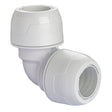 Hep2O Keyless Elbow 90 22mm White Plastic Plumbing Fitting KL5-22 Pack of 10