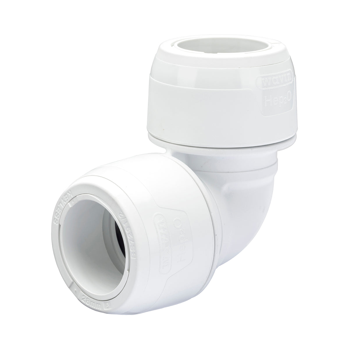 Hep2O Keyless Elbow 90 28mm White Plastic Plumbing Fitting KL5-28 Pack of 5