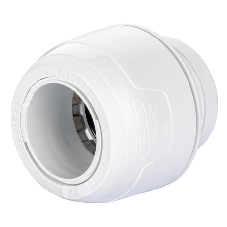 Hep2O Keyless Stop End 22mm White Plastic Plumbing Fitting KL62-22 Pack of 10