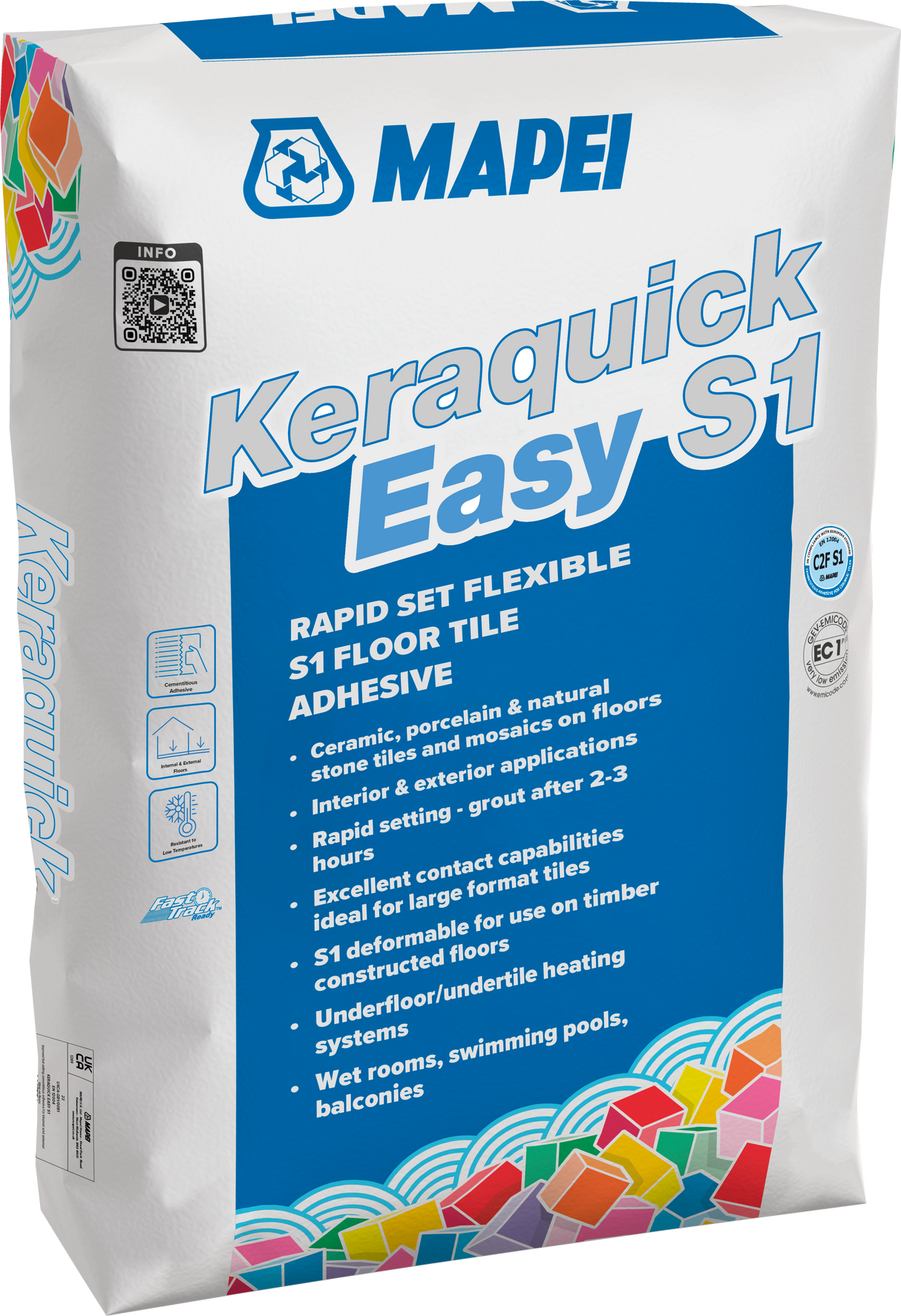 Mapei Keraquick Easy S1 Rapid Set Flexible Adhesive 20Kg - Half Pallet/Full Pallet
