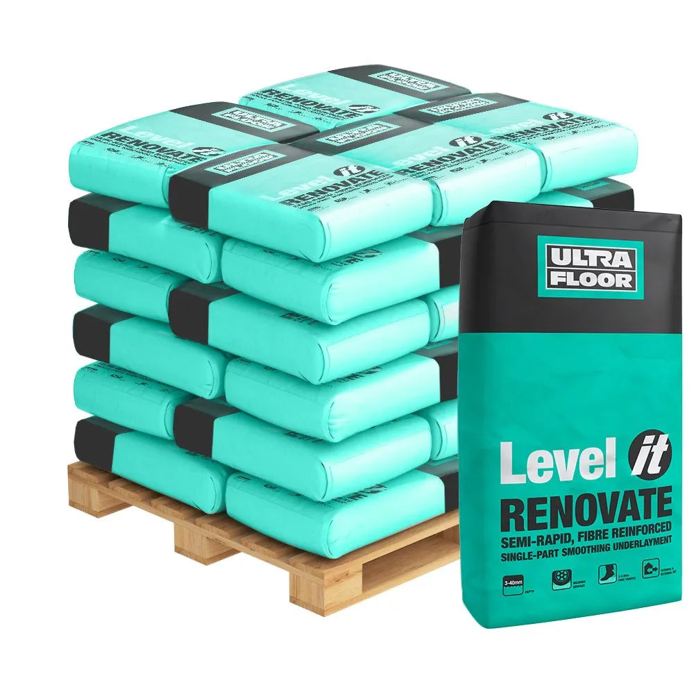UltraFloor Level IT Renovate Self Levelling Compound Pallet 48 Bags