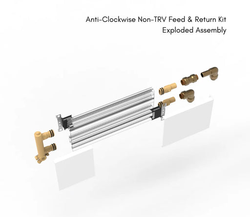ThermaSkirt Anti-Clockwise Non-TRV Feed & Return Kit