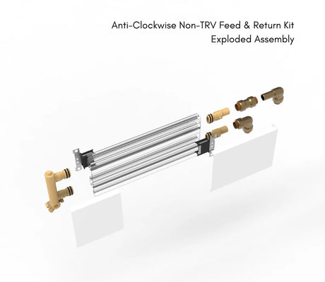 ThermaSkirt Anti-Clockwise Non-TRV Feed & Return Kit