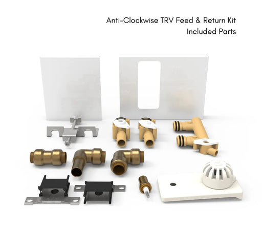 ThermaSkirt Anti-Clockwise TRV Feed & Return Kit