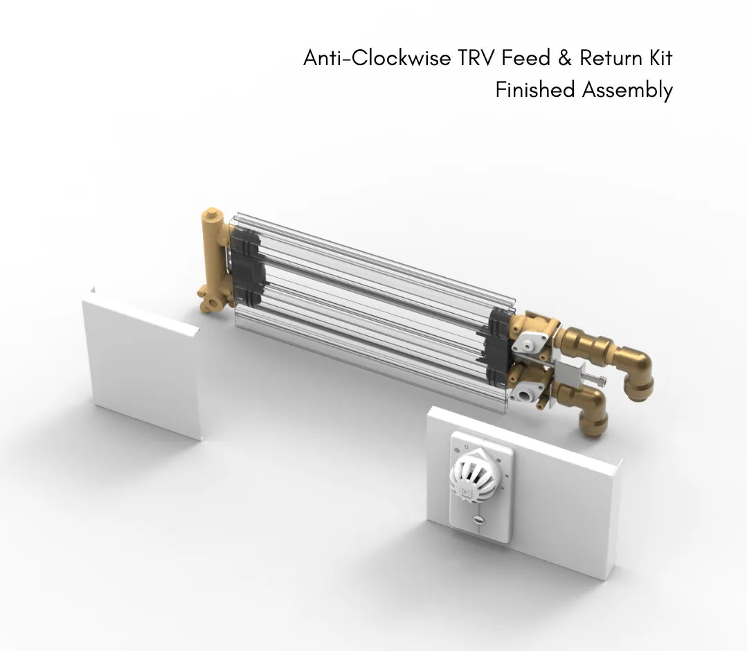 ThermaSkirt Anti-Clockwise TRV Feed & Return Kit | Lowest Price