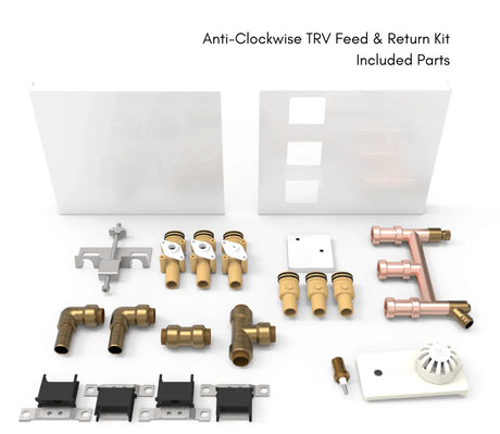 ThermaSkirt Anti-Clockwise TRV Feed & Return Kit
