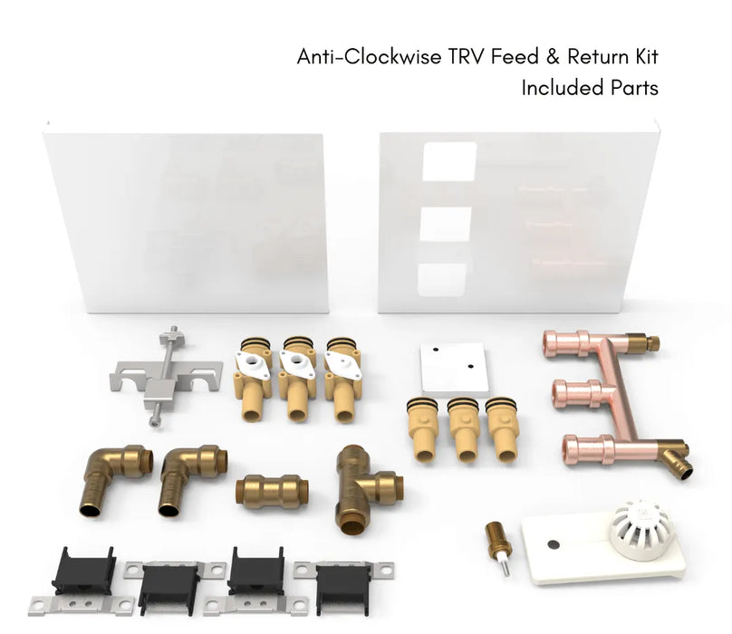 Components Return Kit ThermaSkirt Anti-Clockwise TRV Feed & Return Kit | Lowest Price