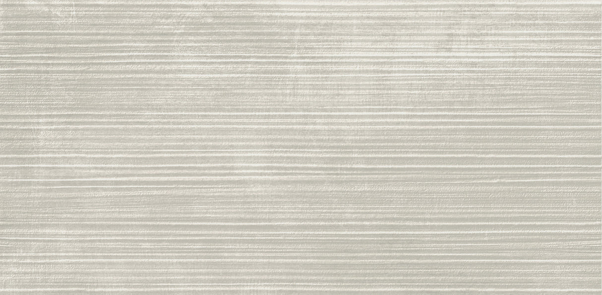 Linton White Waves Decor Glazed Porcelain Wall Tile 300mm X 600mm X 9mm - Pack Of 7 - Covers 1.25m2