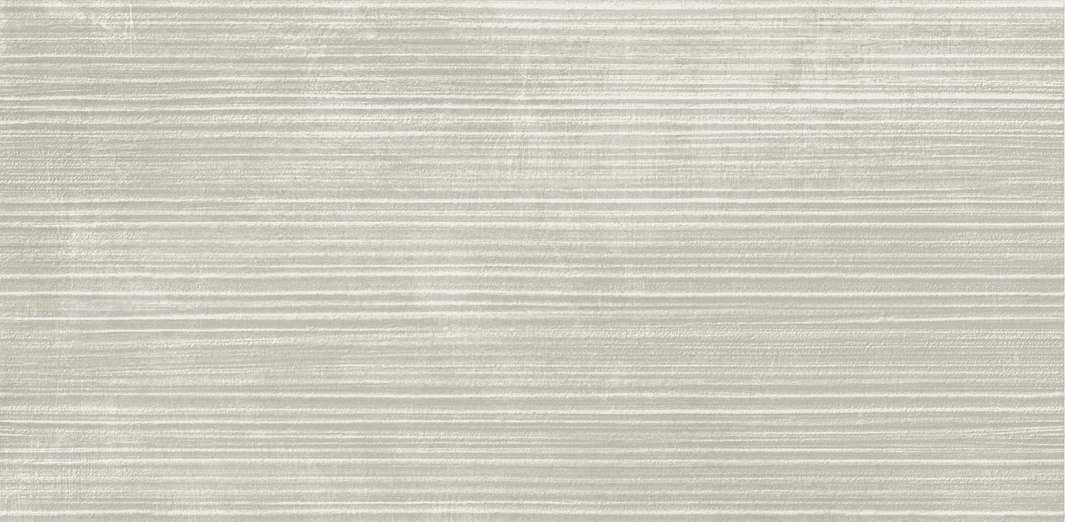 Linton White Waves Decor Glazed Porcelain Wall Tile 300mm X 600mm X 9mm - Pack Of 7 - Covers 1.25m2
