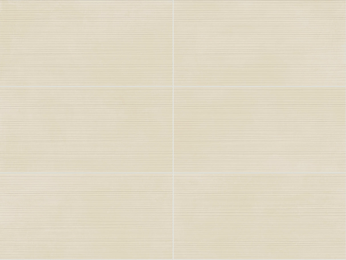 Linton Cream Waves Decor Glazed Porcelain Wall And Floor Tile 300mm X 600mm X 9mm - Pack Of 7 - Covers 1.25m2
