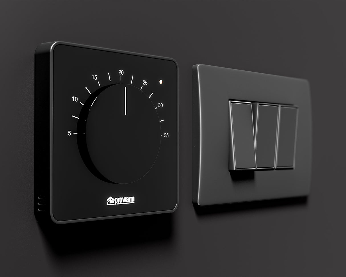 Prowarm Touch IQ M Series - Black Dial Thermostat