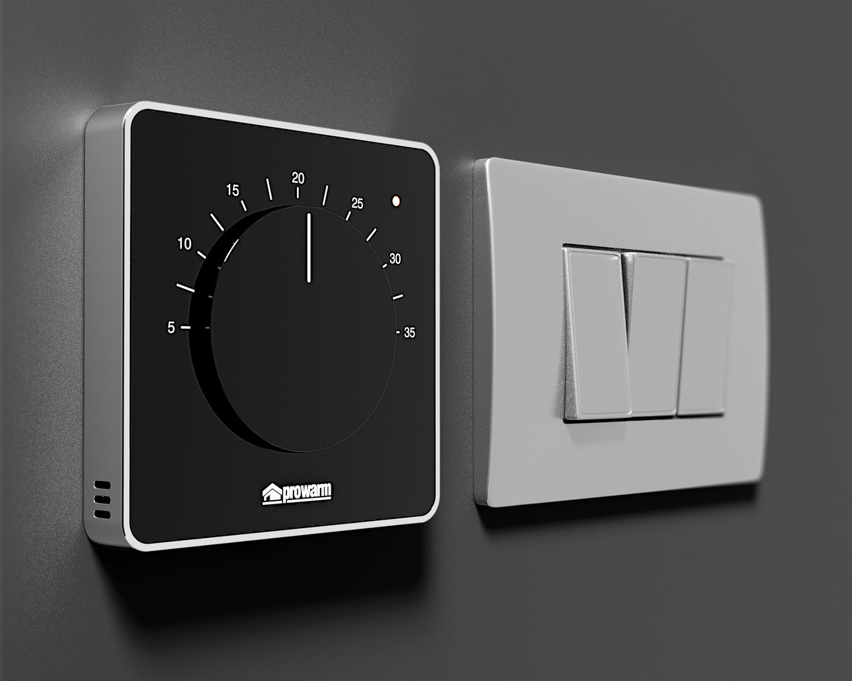 Prowarm Touch IQ M Series - Black Dial Thermostat