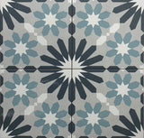 Gabriella Patterned Glazed Ceramic Wall & Floor Tile 250mm X 250mm X 8.7mm - Pack Of 16 - Covers 1m2