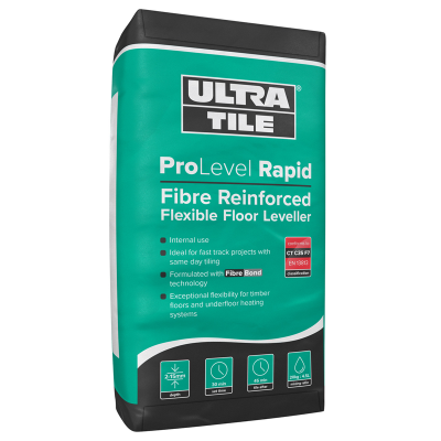 UltraTile ProLevel Rapid Fibre Reinforced Flexible Floor Leveller - Pallet of 54 Bags