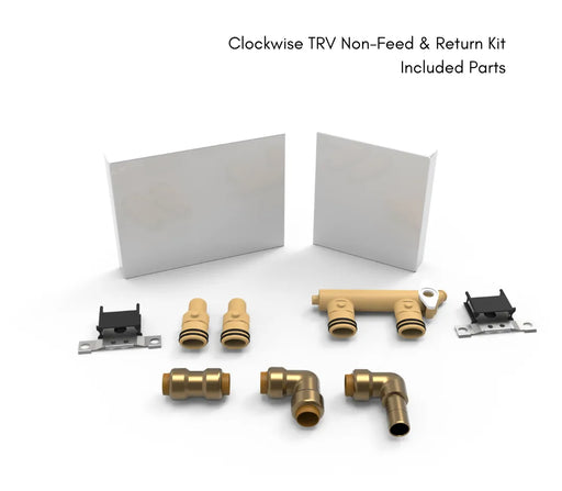 ThermaSkirt Clockwise Non-TRV Feed & Return Kit