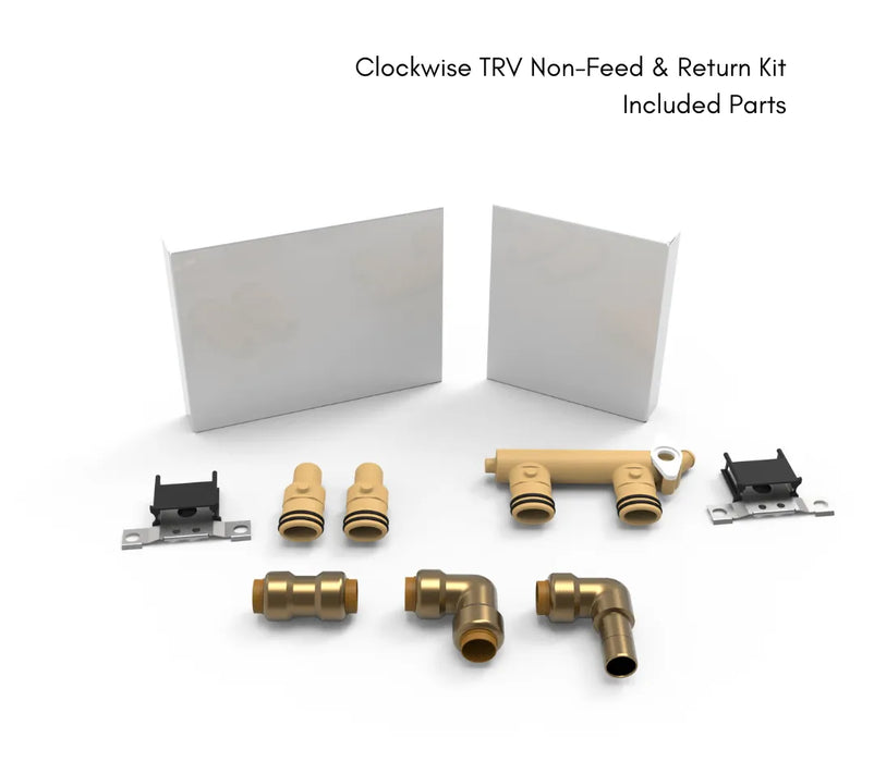 ThermaSkirt Clockwise Non-TRV Feed & Return Kit