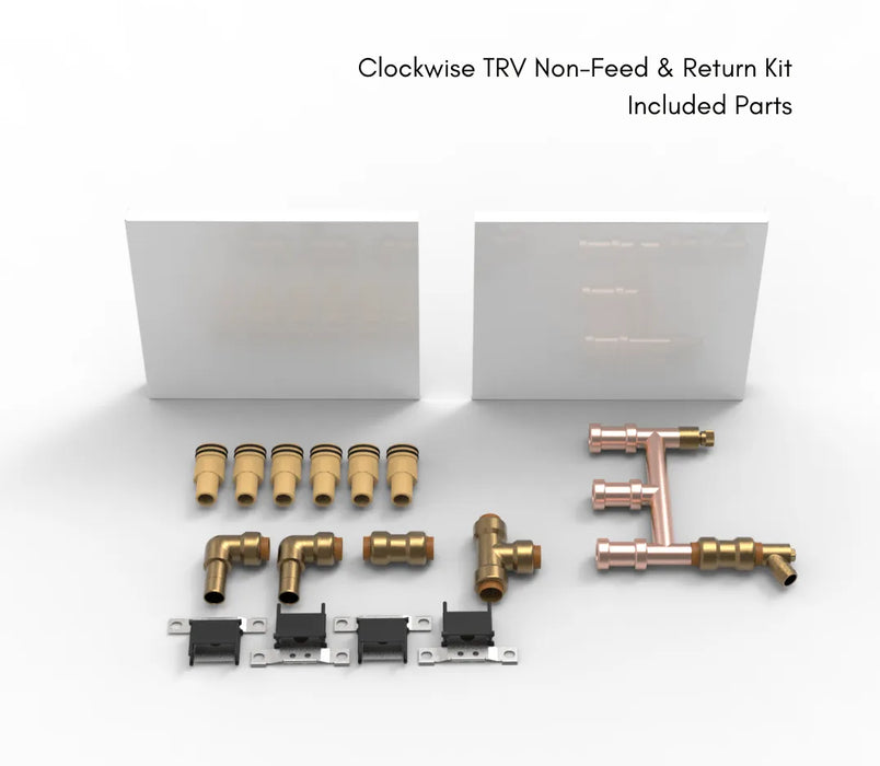 ThermaSkirt Clockwise Non-TRV Feed & Return Kit