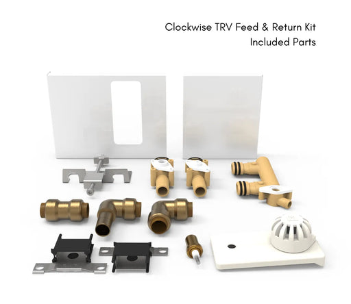 ThermaSkirt Clockwise TRV Feed & Return Kit