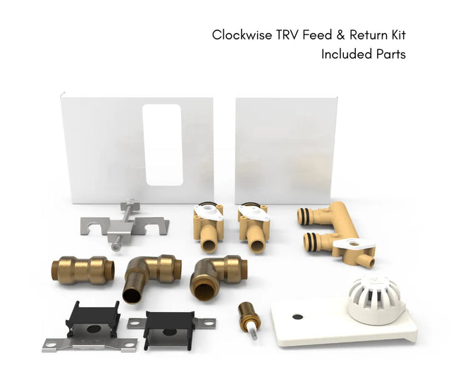 ThermaSkirt Clockwise TRV Feed & Return Kit | Lowest Price