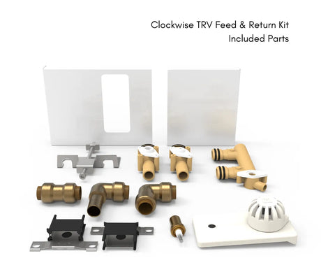 ThermaSkirt Clockwise TRV Feed & Return Kit