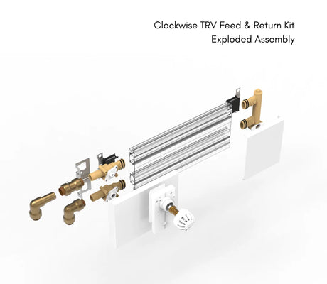 ThermaSkirt Clockwise TRV Feed & Return Kit