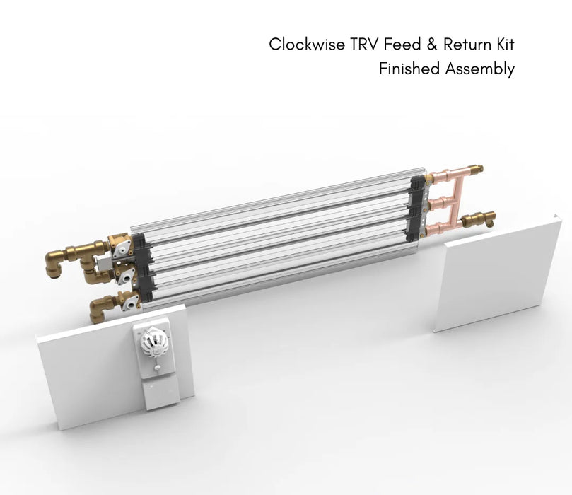 ThermaSkirt Clockwise TRV Feed & Return Kit