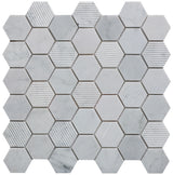 Fog Stone Hexagon Marble Mosaic Tile - 300mm x 300mm x 8mm (Covers 0.09m2)