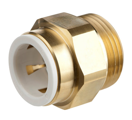 Plumbright 22mm x 1" BSP Brass Male Cylinder Connector DZR