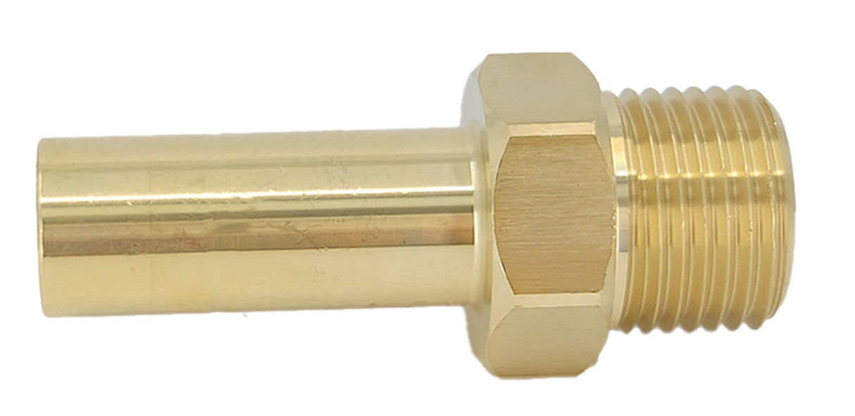 Plumbright 15mm x 1/2" BSP Brass Male Stem Adaptor DZR