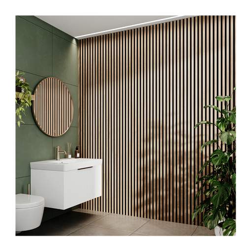 ProWarm Waterproof Slatted Wood Wall Panel (Pack of 3) - 2400mm x 170mm x 19mm