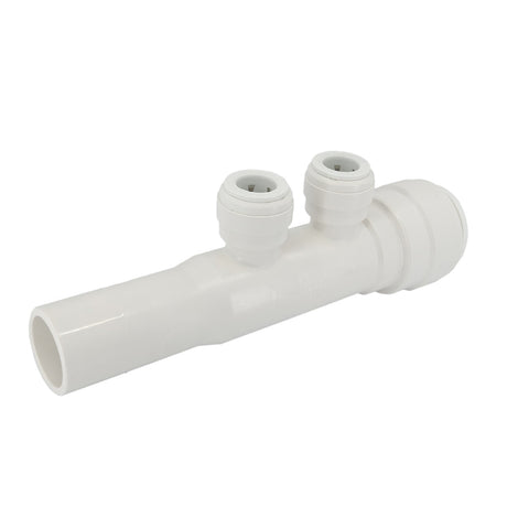 Plumbright 2 Port Manifold 22 x 10mm White White plastic