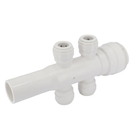 Plumbright 4 Port Manifold 22 x 10mm White White plastic