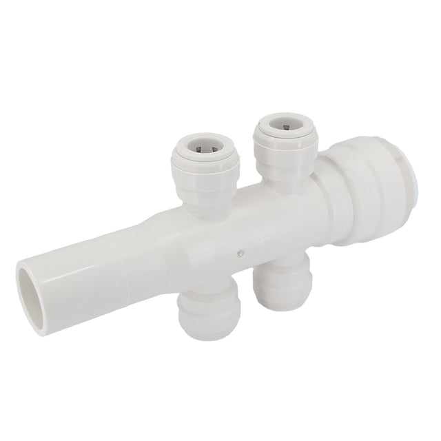 Plumbright 4 Port Manifold 22 x 10mm White White plastic