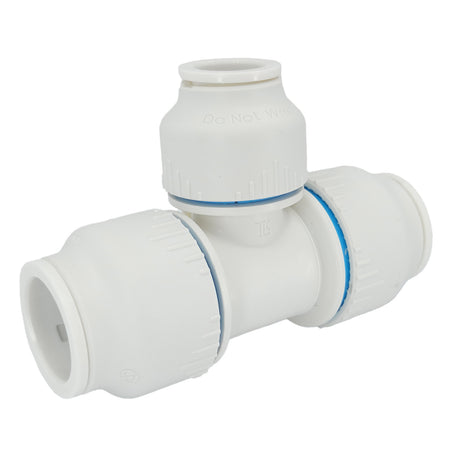 Plumbright 22 x 22 x 15mm Reducing Tee White plastic