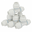 Plumbright White Plastic Push-Fit 15mm Equal Tee 5 Pack