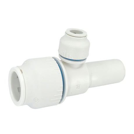 Plumbright 22 x 22 x 10mm Tube Tee Union White plastic