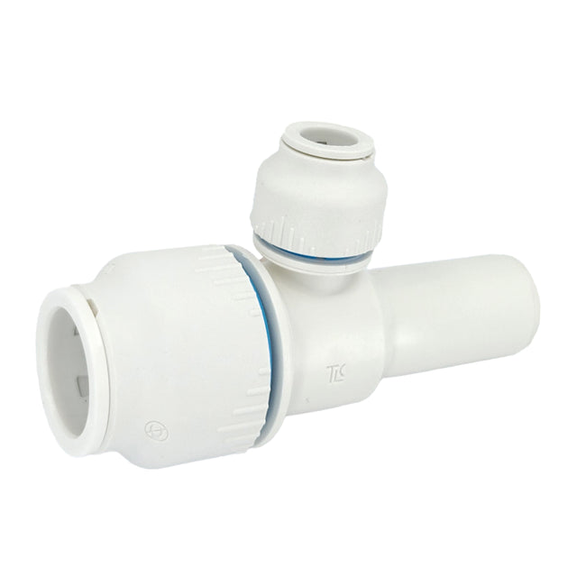 Plumbright 22 x 22 x 10mm Tube Tee Union White plastic