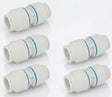 Plumbright White Plastic Push-Fit 22mm Straight Coupler 5 Pack