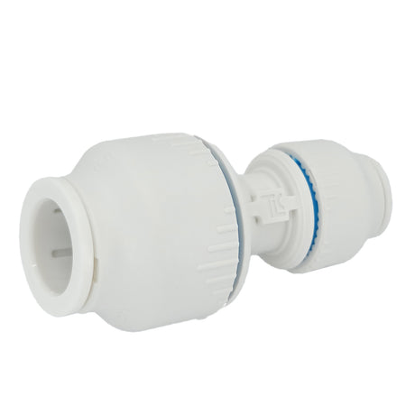Plumbright 15 x 10mm Reducing Straight Coupler White plastic