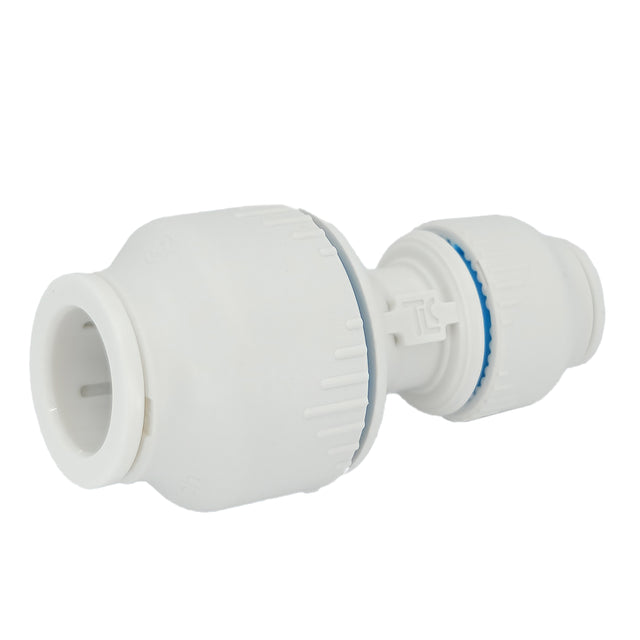 Plumbright 15 x 10mm Reducing Straight Coupler White plastic