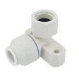 Plumbright 15mm x 1/2" BSPP Back Plate Elbow White plastic
