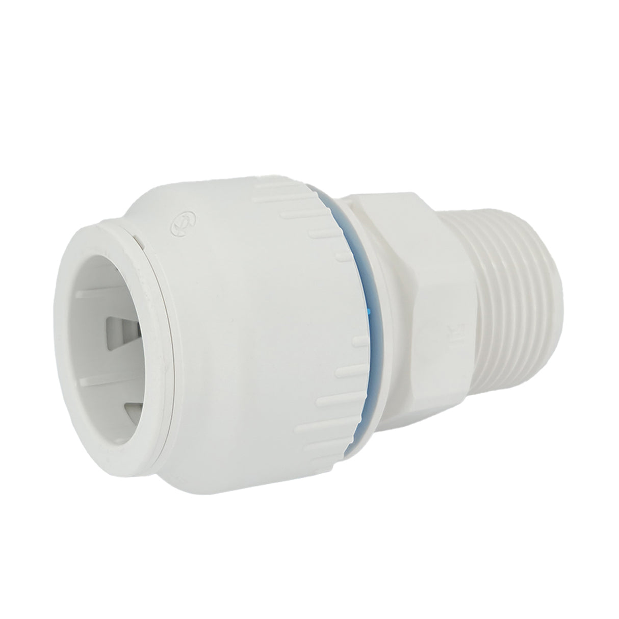 Plumbright 28mm x 1" BSPT Male Connector White plastic