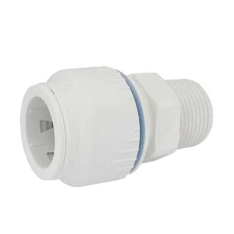 Plumbright 28mm x 1" BSPT Male Connector White plastic