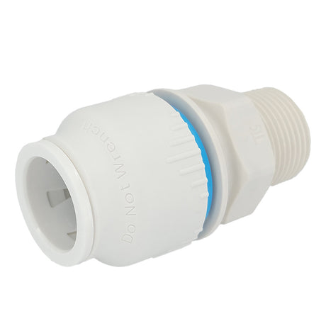 Plumbright 22mm x 3/4" BSPT Male Connector White plastic