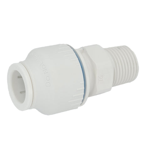 Plumbright 15mm x 1/2" BSPT Male Connector White plastic