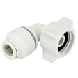 Plumbright 10mm x 1/2" BSP Tap Swivel Elbow Union White plastic