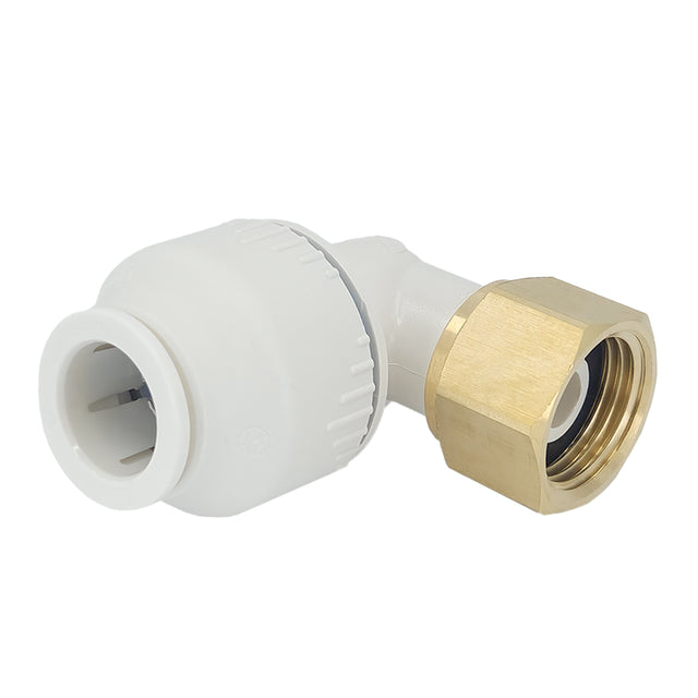 Plumbright 15mm x 1/2" BSP Tap Swivel Elbow Union Brass Nut