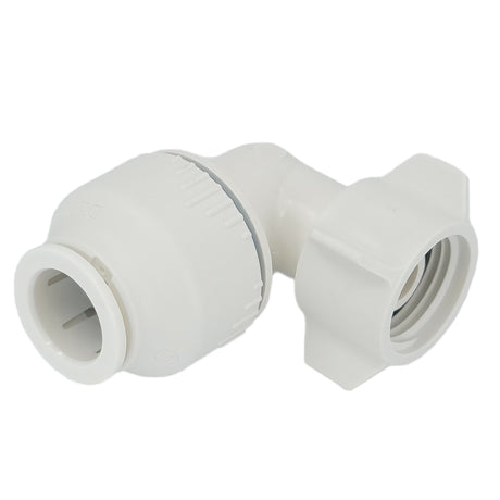 Plumbright 15mm x 1/2" BSP Tap Swivel Elbow Union White plastic