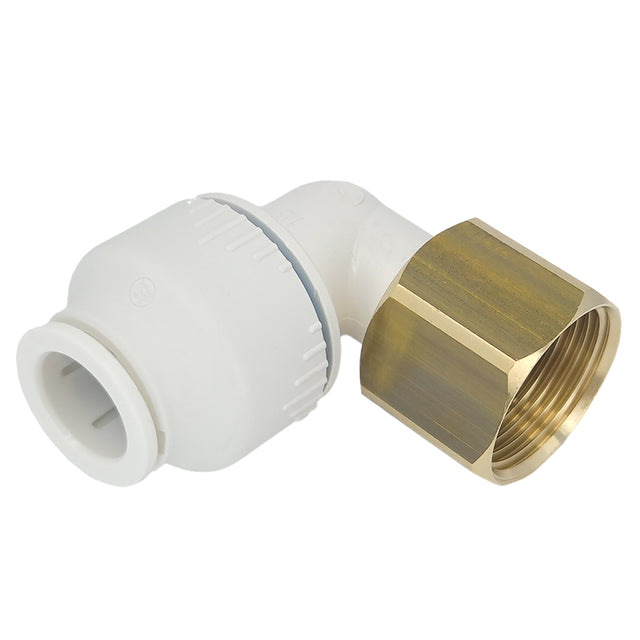 Plumbright 15mm x 3/4" BSP Tap Swivel Elbow Union Brass Nut